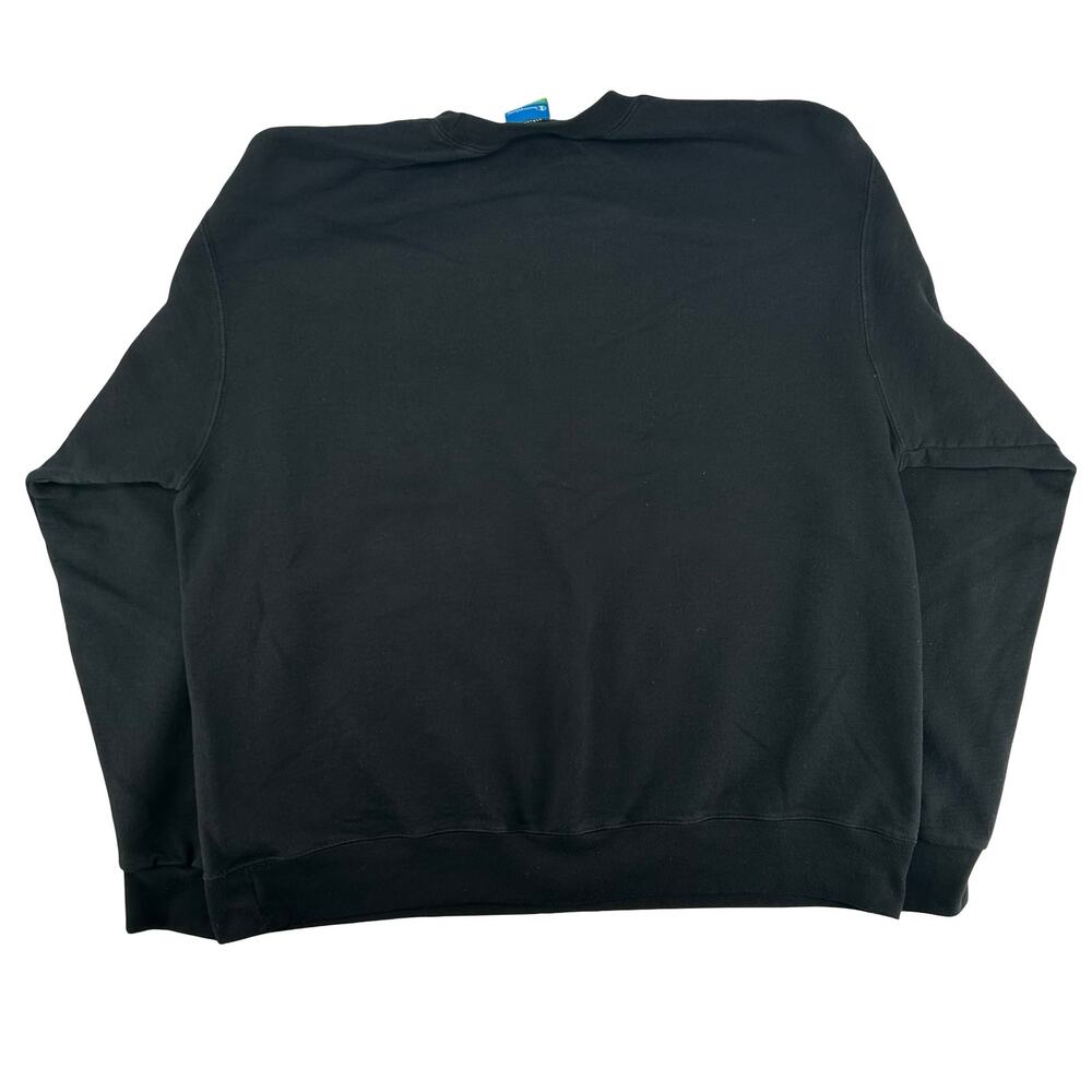 VTG Men's Black Green Champion UWGB UW Green Bay Phoenix Crewneck Sweatshirt XL - Picture 5 of 6